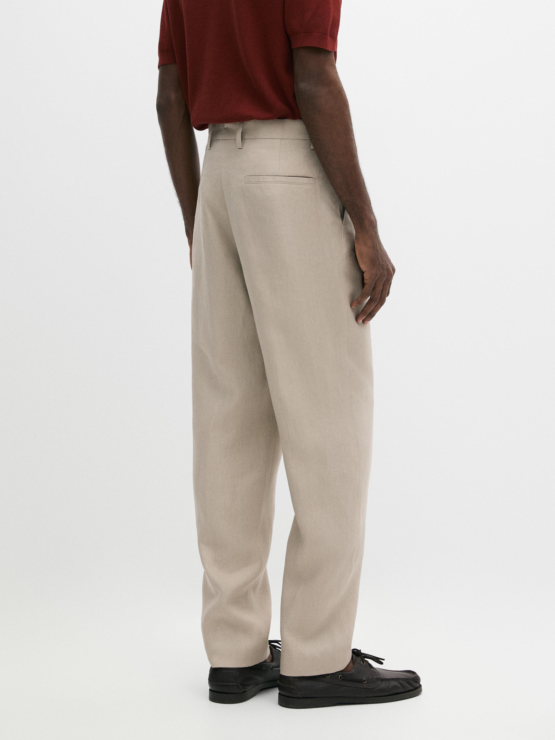Pantalon de costume en lin